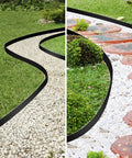 Two Inch Tall Garden Edging Kit With 100 Feet Of Border And 120 Spikes, Plastic Landscape Edging For Lawn on gravel and stones.