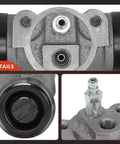 Close-up of Rear Drum Brake Wheel Cylinder Kit 2 Piece Set For Toyota Tundra 2000 2007, 4Runner details, metal and rubber parts
