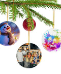 12 Pack Ceramic Ornament Blanks For Sublimation DIY Crafts, Christmas Tree Decor Ready For Personalization, Includes Golden Rope