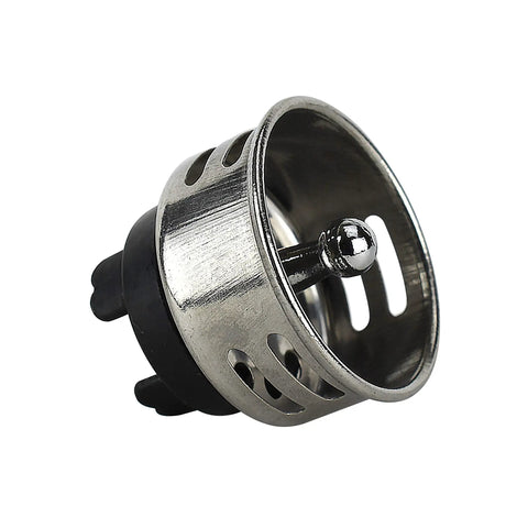 Stainless Steel Junior Duo Bar Sink Strainer With Basket For 2-Inch Or 2-1/2-Inch Openings Polished Chrome Finish No-Fuss Rust-Resistant Design