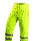 Badass High Visibility Mesh Safety Vest In Bright Yellow Size L With 3M Reflective Tape Drawstring Waist And Elastic Ankle Cuffs For All Day Site Ready Comfort