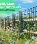 Vinyl Coated Welded Wire Garden Fence Roll 48 Inch by 100 Foot 2 Inch by 3 Inch Mesh used as garden border fencing.