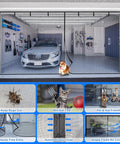 Two Car Garage Door Screen 16x7 Feet 300 Mesh keeps dust out, lets fresh air in, with heavy duty magnetic seal, fits double garage openings
