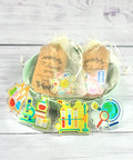 Science Party Favors 12 Pack Keychains With Thank You Kraft Tags And Organza Bags For Scientist Theme Birthday Party, Classroom Rewards, School Event Supplies, Easy Gift Set For Guests displayed in a bowl.