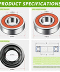 Heavy Duty Front Load Washer Tub Bearing And Seal Kit specifications with dimensions for OEM references 4280FR4048C, 4280FR4048K, 4036ER2003A.