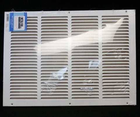 Heavy Duty Built Tough 20x14 Inch Steel Return Air Grille For Sidewall Or Ceiling White HVAC Duct Cover With Counter Sunk Screws