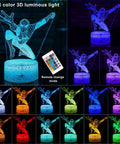 Cool 3D Illusion Night Light For Kids With 16 Color Options And Remote Control Bedside Lamp For Boys And Girls lit in various colors