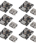 Type C USB Boost Converter Module Pack Six Pieces 5V 2A Output Boost Up Power Must Have Charge Discharge Integrated Board With LED Indicator