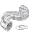 Insulated 4 Inch Dryer Vent Hose Flexible Duct 25 Feet With Stainless Steel Clamps Included built to last, silver hose