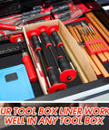 Heavy Duty Tool Box Drawer Liner One Eighth Inch Thick 24 Inch Wide 32 Feet Long Non Slip Grippy Rubber Shelf Mat in toolbox
