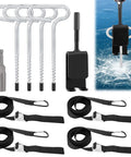 Ice Anchor Drill Adapter Kit For Ice Fishing Shelters Includes Four Stake Nails And Nylon Straps One Quarter Inch Drill Bit Adapter Head