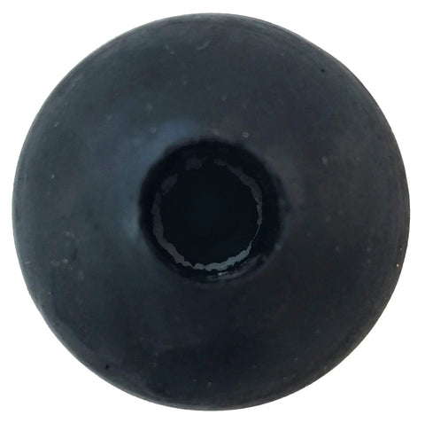 Top Shelf 4 Pack Rubber Screw On Door Bumpers For Sheds Cabinets And Sliding Doors Kickass Durable Soft Plush Stops With Built In Metal Washers Smooth 1 Inch Fit, black rubber bumper top view with hole.
