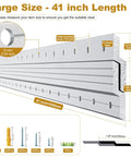 Two Pairs 41 Inch French Cleat Hangers With 500 Lb Load Capacity, aluminum Z clips detail with dimensions and components
