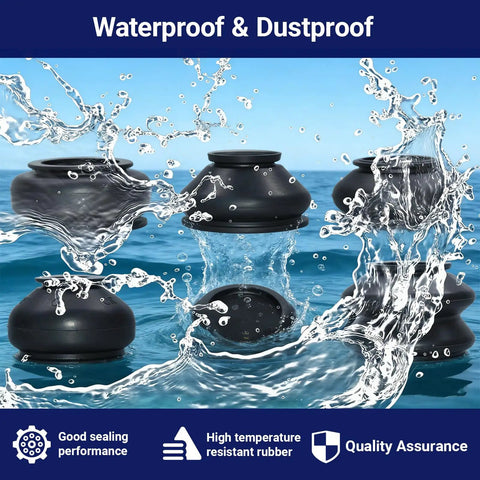 14 Piece Automotive Tie Rod End Boots Kit With Ball Joint Rubber Boots Universal Dust Cover For Tie Rod Accessories Tough As Nails Durable Black Rubber High Temp Wear Resistant Fits Most Vehicles, black rubber boots in water