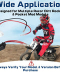 Two Pack Battery Wire Harness Kit For MX350 MX400 PR200 14 AWG Pure Copper Wire With 3 Hole Plug held by motocross rider