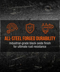 Built Like A Tank All Steel M1 Garand Gas Cylinder Lock Screw Paired With Heavy Duty Replacement Wrench display of black oxide finish for rust resistance.