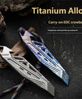 Dope Multitool Pry Bar Bottle Opener For Camping And Outdoors in titanium alloy, keychain friendly design on black surface