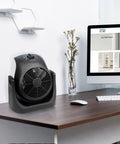 2 In 1 Space Heater And Fan For Home And Office Portable 1500W Energy Efficient Adjustable Tilt Two Heat Settings And Two Fan Speeds