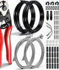 Pro Grade 107 Piece Bike Cable Kit With Stainless Steel Wire Cutter Universal Cable Housing Brake And Shift Cables End Caps O Rings And Crimps For Quick No Hassle Bike Maintenance Includes 6 Brake Cables And 6 Shift Cables