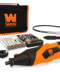 High Powered 1.4 Amp Variable Speed Rotary Tool With Cutting Guide, LED Collar Light, 100 Plus Accessories, Carrying Case, Flex Shaft