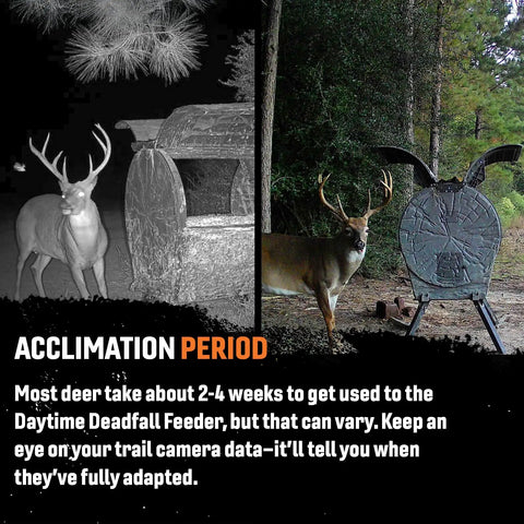 Tectonic Deadfall Daytime Feeder Digital Deer Dispenser American Made 350 Pound Capacity Heavy Duty Outdoor Hunting Gear Smart Auto Timer for Wild Animals Rustic Backyard Wildlife Attraction System