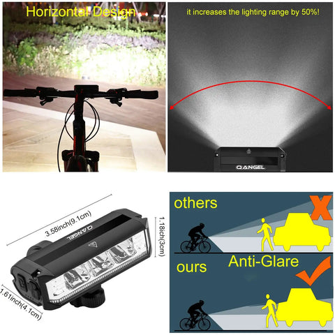 Beast Bright All-In-One Bike Light Set For Night Rides With Ultra LED Headlight And Taillight USB Rechargeable Water-Resistant High Beam Low Beam Modes For Adult And Kid Mountain Cycling