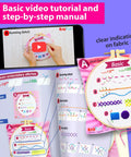 Beginner Embroidery Kit For Kids And Adults Noob Friendly Starter Set With 7 Pre Printed Patterns video tutorial and manual.