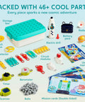 Components of Space Circuit Lab Kit For Kids With 50 Plus Projects And 46 Plus Components An Electronics STEM Toy For Ages 5 6 7 8.