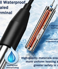 Close-up of Portable 1800 Watt Immersion Water Heater For Small Pools And Tubs With Plug And Play Setup showing waterproof terminal and heating wire.