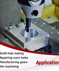 Twelve Piece Three Inch Boring Head Set With R8 Shank And Three Quarter Inch Carbide Boring Bars For Milling in action