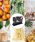 Heavy Duty Bag Sealer With Built In Trimmer And Sharp Blade For Clear Plastic Bags Pack Cookies Bread Ground Meat Includes Tape Anti Slip Iron Construction For Home And Small Biz Use sealing various foods.