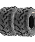 Two Pack Off Road Tires For ATVs And Lawn Mowers 20x10-8 And 20x10x8 6 Ply Directional Knobby Tread For Mud Sand Rocks