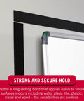 Heavy Duty Peel And Stick Hook And Loop Fasteners Zero Residue Easy Swap Strips For Classroom Desk Organization White on wall.