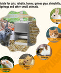 Top Notch Bunny Hopper And Premium Hay Holder For Indoor Cages Featuring Leak Proof Storage and Effortless Scrub Down Routine That Keeps Your Little Guys Properly Fed Without Any Fuss with rabbit and food holder.
