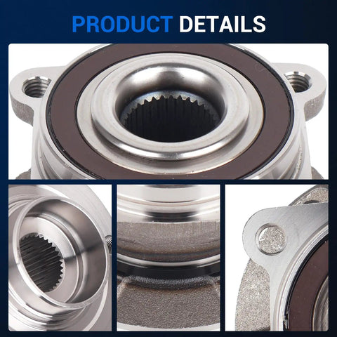 Front And Rear Wheel Hub And Bearing Assembly For Jeep Cherokee 2014 To 2023 And Chrysler 200 2015 To 2017 close-up details