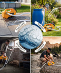 Heavy Duty Cordless Water Transfer Pump With Zero Fuss Brushless Motor Delivers 760 Gph For No Sweat Diesel Or Clean Water Moves self priming in various outdoor settings.