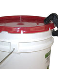 Must Have Bung Wrench Lid Lifter Tool For Food Storage Pails Quick Open No Seal Damage Durable Lid Lifter in use on red pail