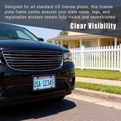 Clear License Plate Cover And Frame To Keep Your Ride Looking Fresh Anti Scratch Weather Resistant Protector For Cars