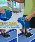 Heavy Duty 24 Inch Microfiber Dust Mop Kit With 61 Inch Extendable Handle And Two Quick Swap Pads for easy attachment process.