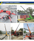 Compact Hydraulic Crawler Boom Hoist System For Industrial Lifting And Building Maintenance on rooftop and site projects