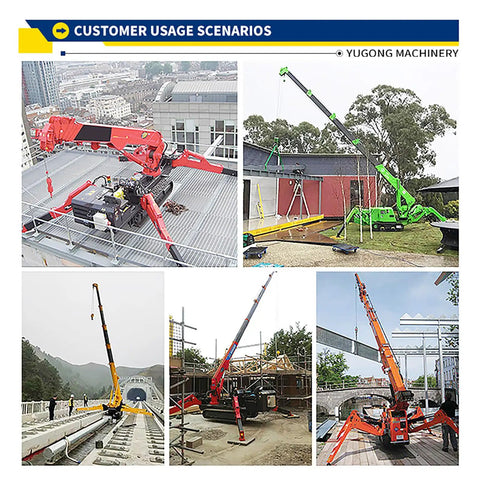 Compact Hydraulic Crawler Boom Hoist System For Industrial Lifting And Building Maintenance on rooftop and site projects