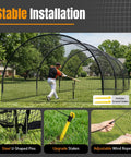 Backyard Baseball Batting Cage 30ft With Frame And Netting For Hitting And Pitching Practice Durable Polyester Netting And Fiberglass Poles
