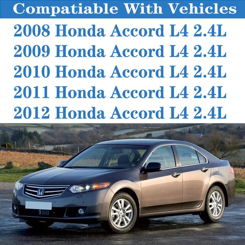 Image of Honda Accord sedan compatible with models 2008 to 2012 showcasing 2.4L L4 engine under blue sky.