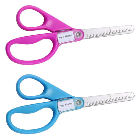 5 Inch Kid Safe Scissors With Blunt Tip For Easy Safe Cutting, Left Or Right Hand Use, Ergonomic Grip, Assorted Colors, 2 Pack