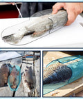 Two Pack Crappie Fast Check Fish Measuring Board 13.5 By 5.3 Inches Plastic Ruler For Quick Length Estimates, Easy Clean Bump Board Kit In Blue And White, measuring fish