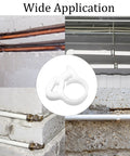 Thirty Pcs Double Gripping Nylon Hose Clamps Designed For Three Eighth Inch Tubing Range From Nine Point One To Nine Point Six Millimeter Snap Grip Plastic Clamps In White Heavy Duty Adjustable Ratcheting Clamps For Plumbing And Automotive Use showing various applications including plumbing.