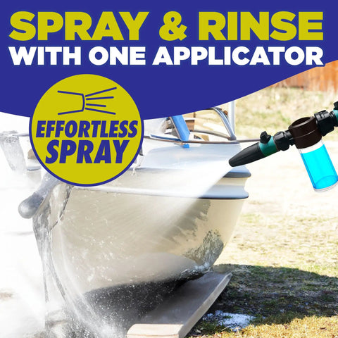 Salt Remover Flush Kit With High Pressure Hose For Boats And Marine Engines Quick Inboard Outboard Engine Flush Removes Salt Deposits Built In Soap Dispenser And Multi Mode Sprayer For Easy Cleaning