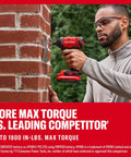 Man using Cordless Quarter Inch Impact Driver Kit With 2Ah Lithium Battery, Charger And PH2 Bit, LED Light, High Torque, Variable Speed