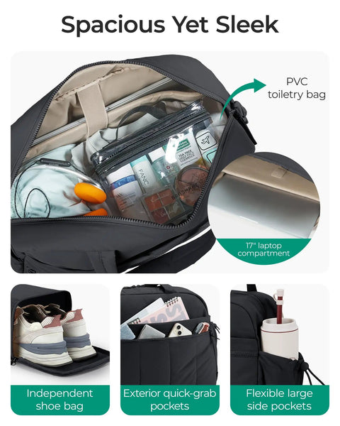 Womens Gym Duffle Bag For Travel With Wet Pocket featuring shoe bag and laptop compartment