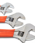 Three Piece Adjustable Cushion Grip Wrench Set With 6 Inch, 8 Inch And 10 Inch Jaw Wrenches, Wide Knurl, Laser Etched Scale